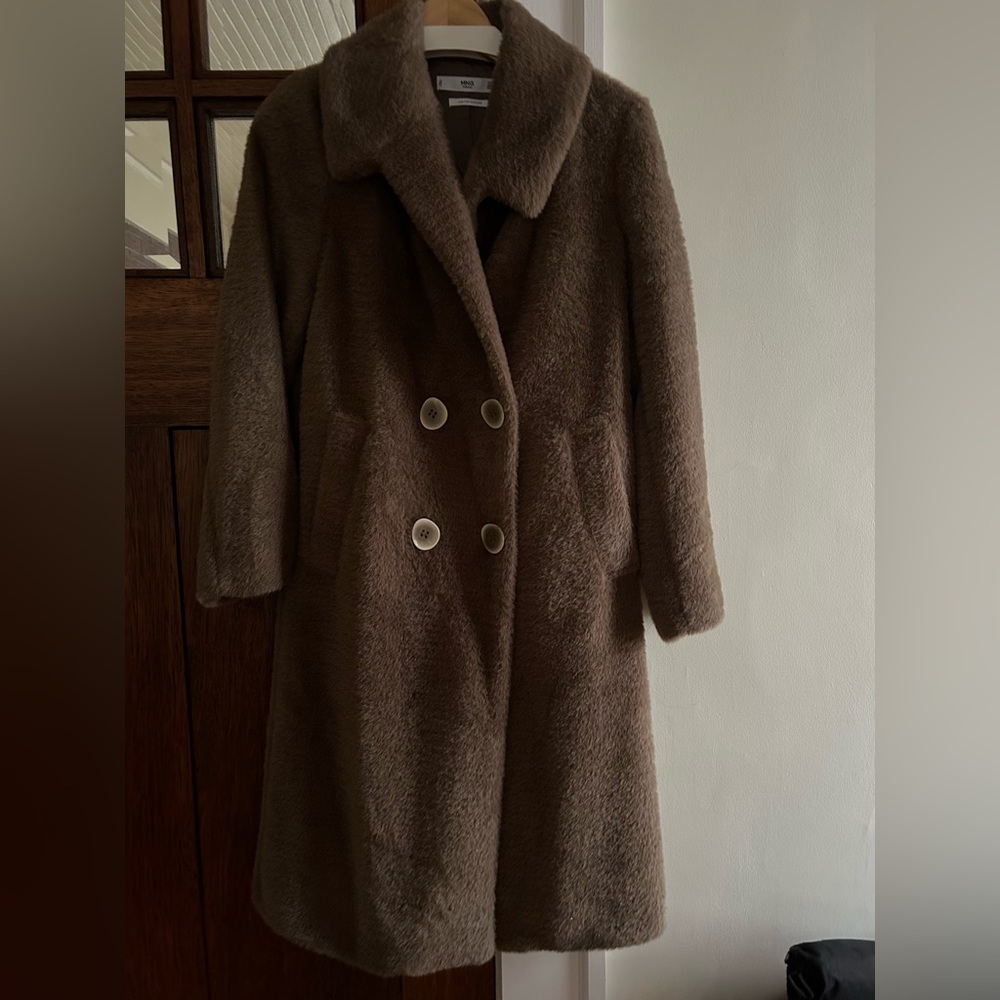 Brown Double-Breasted Women's Coat